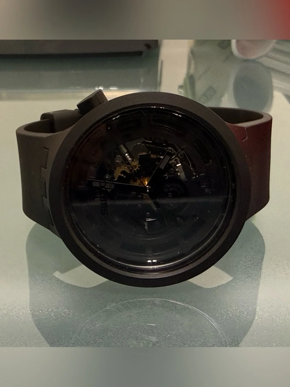 Swatch 47mm Bioceramic Big Bold C-BLACK Quartz SB03B100 Watch Brand New Open Box